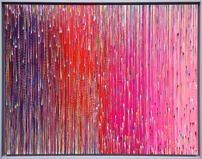 Rosenrot 2026, 70x90 (+R), Acryl-Lack auf Leinwand, € 1.600 SOLD